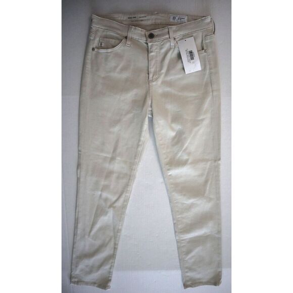 AG Adriano Goldschmied Women Sz 27 Gray/Beige Prima Crop Cigarette Leg Pants - Picture 1 of 10